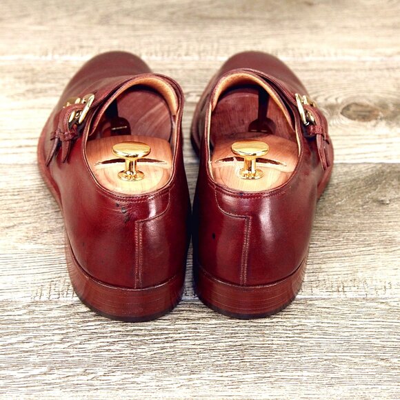 $695 Neiman Marcus GRAVATI Monkstrap 9 M Mahogany 17278 * add $15 new Trees - Picture 10 of 15